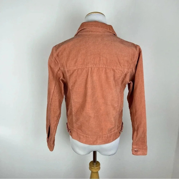 Isabel Marant Etoile Corduroy Orange Jean Jacket Size 34 US 2 B10 - Picture 8 of 10